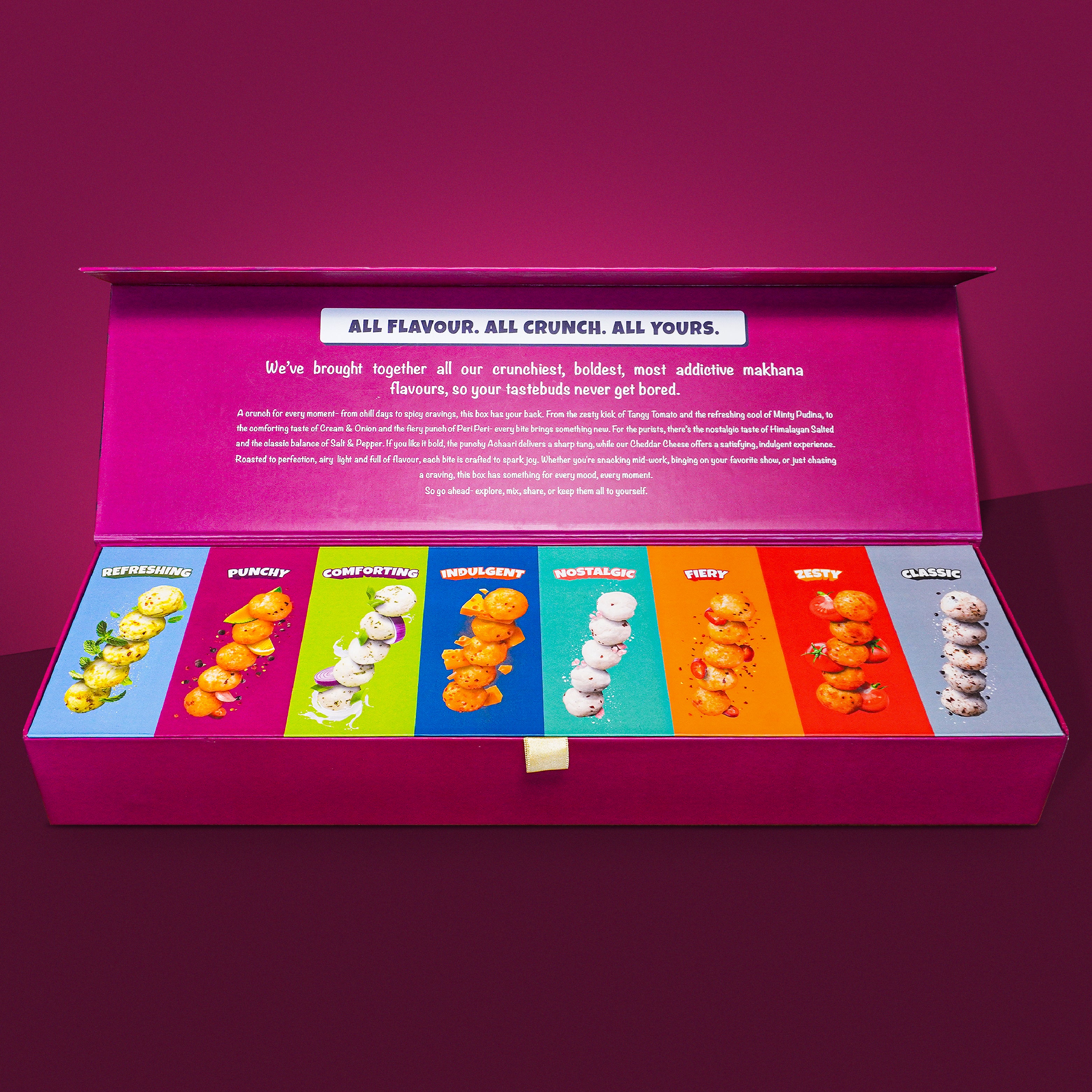 Roasted & Flavoured Makhana - Limited Edition Gift Box (55g x 8)