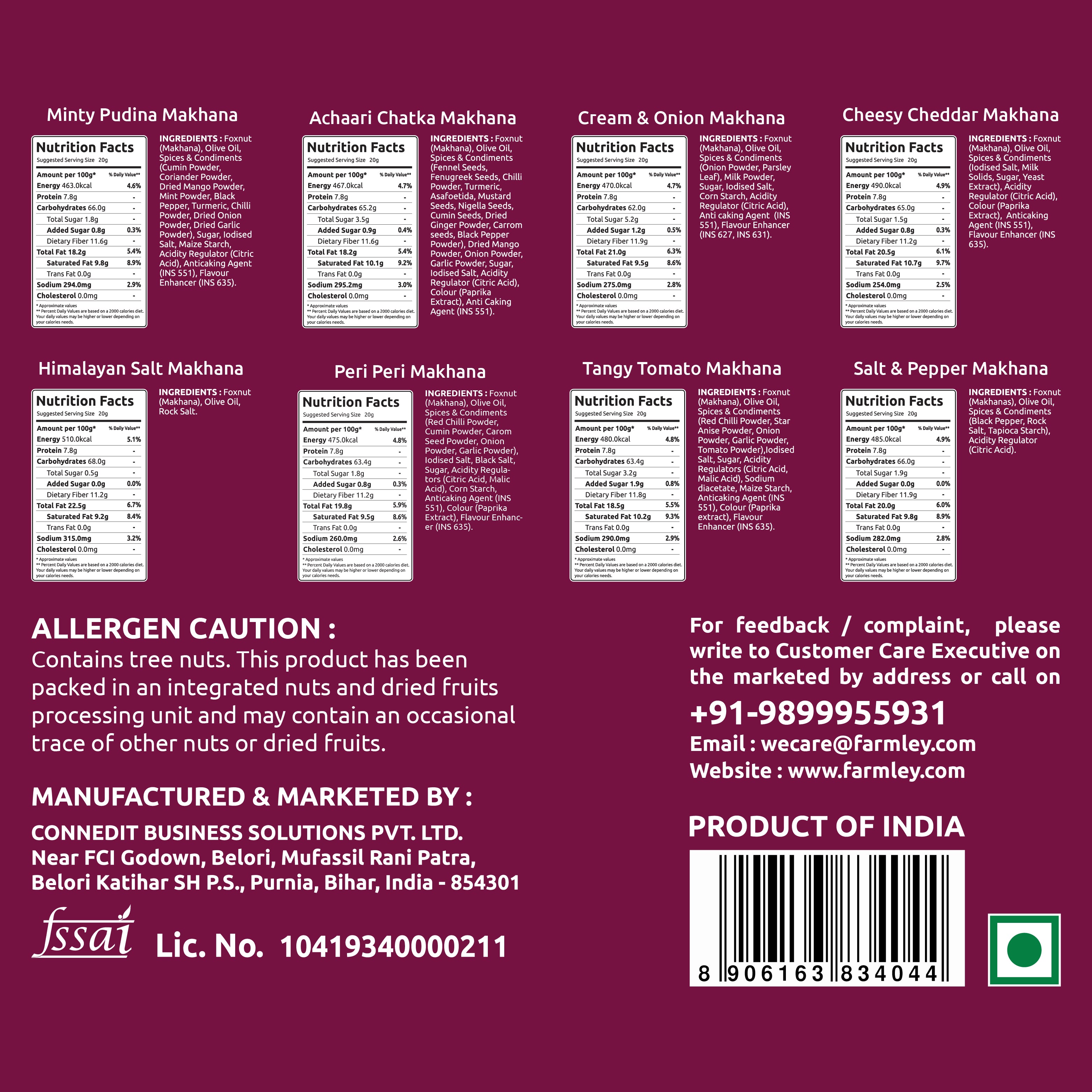 Roasted & Flavoured Makhana - Limited Edition Box (55g x 8)