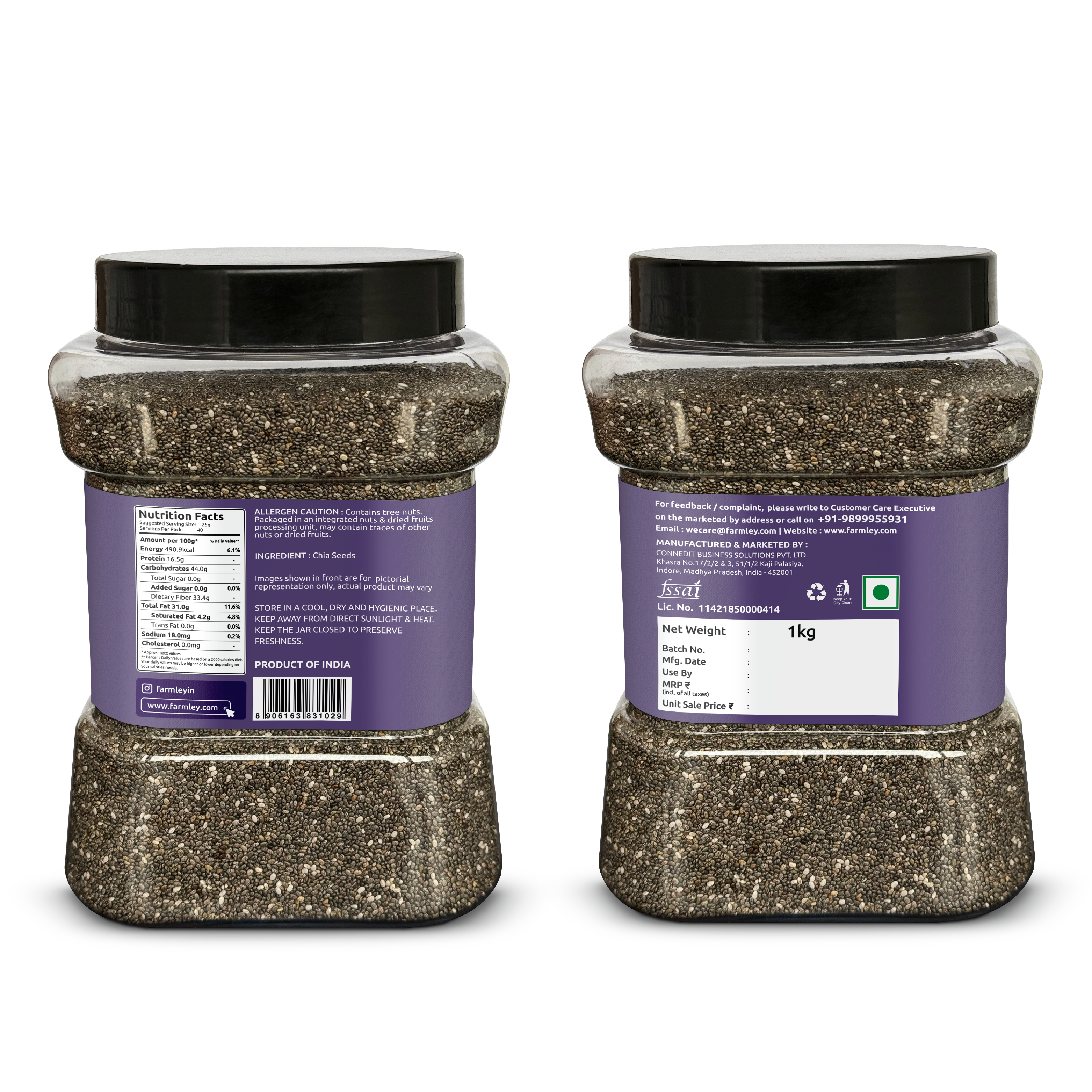 Chia seeds 1 kg Jar