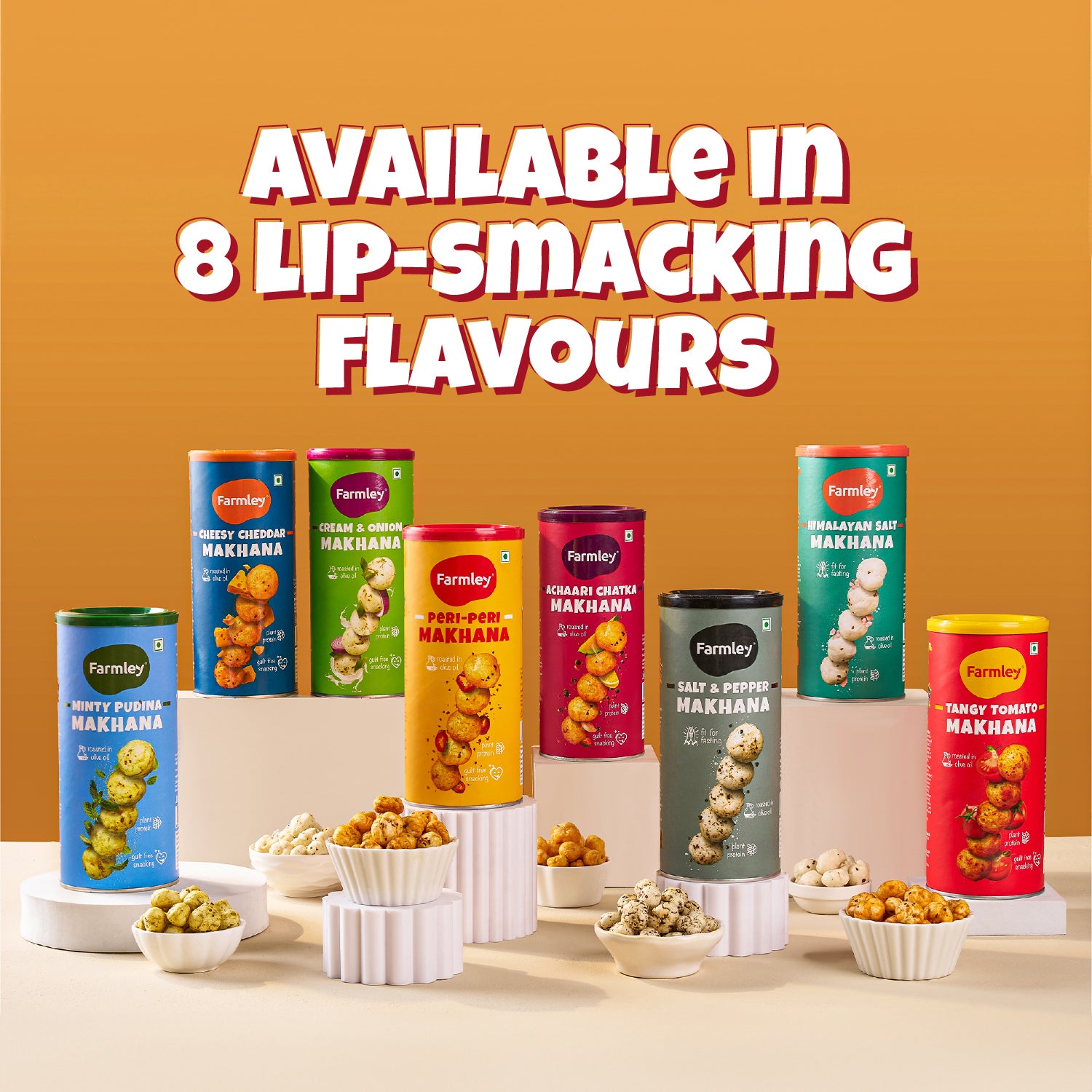 Roasted & Flavoured Makhana - Pack of 4 (77g each)