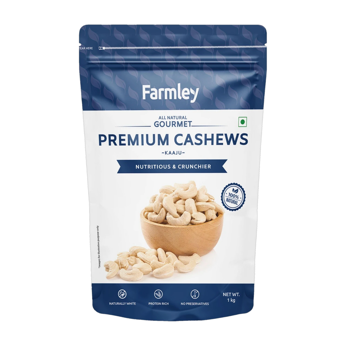 Premium Cashew Farmley Standee Pouch 1 Kg