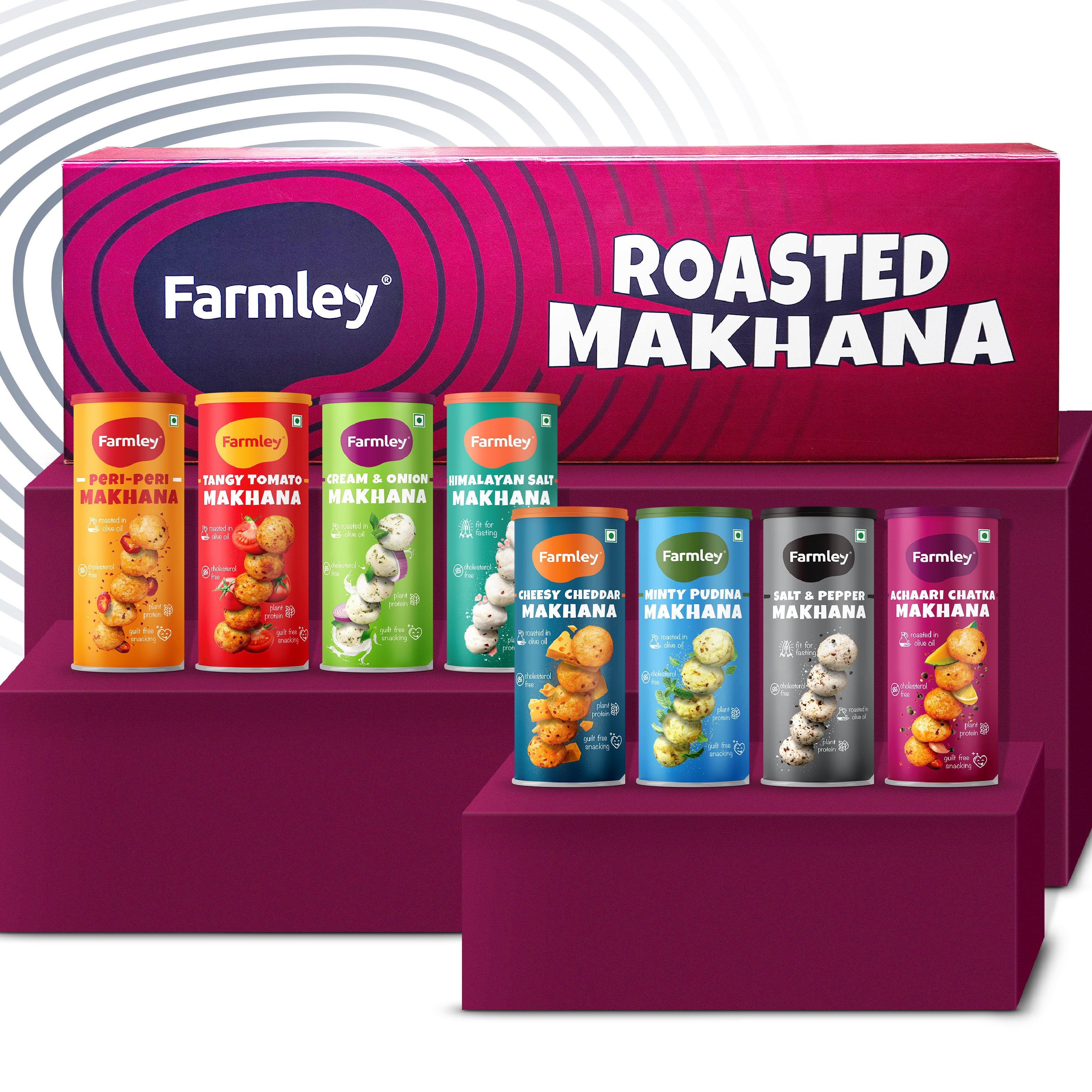 Roasted & Flavoured Makhana - Limited Edition Gift Box (55g x 8)