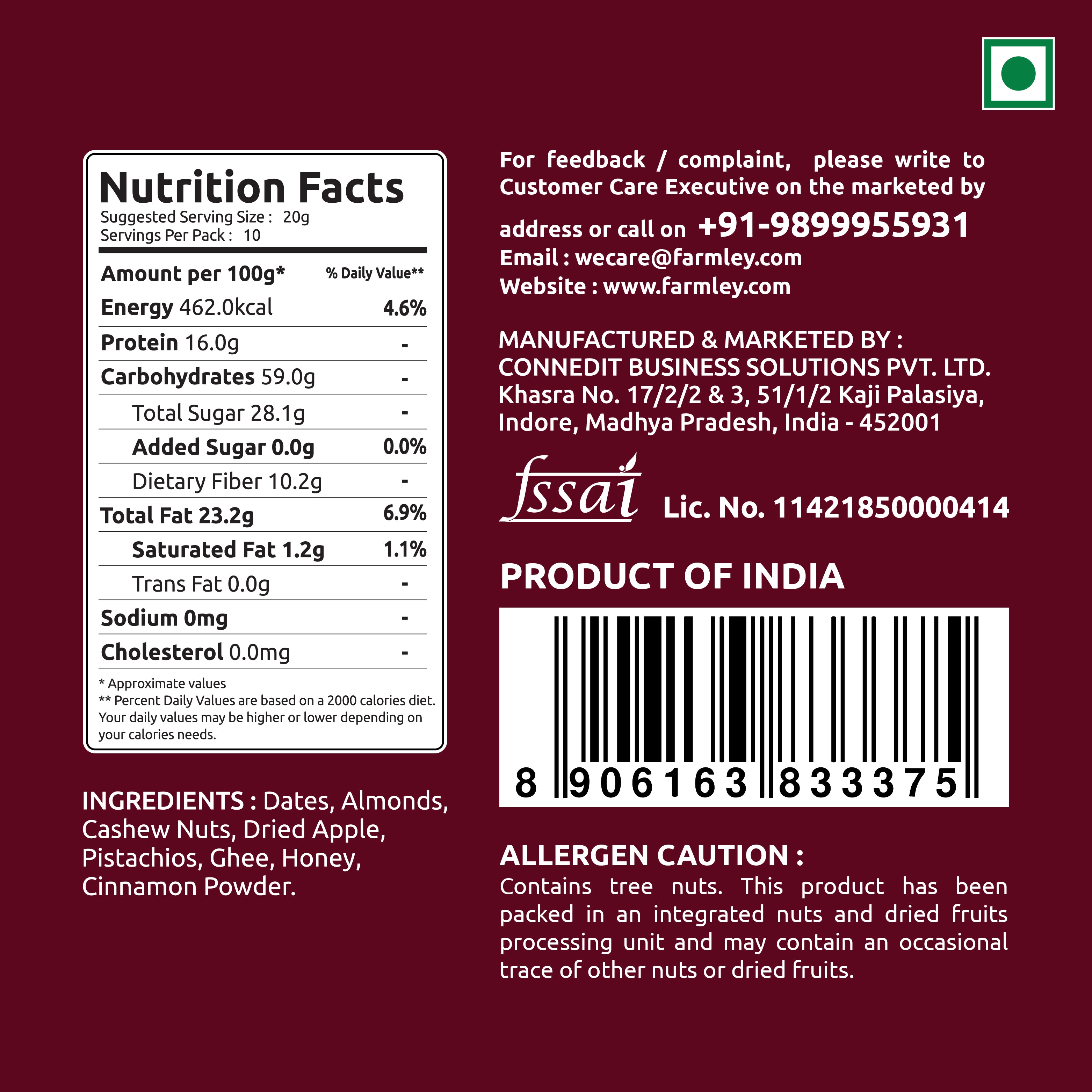 Date Bites Apple Pie- No Added Sugar