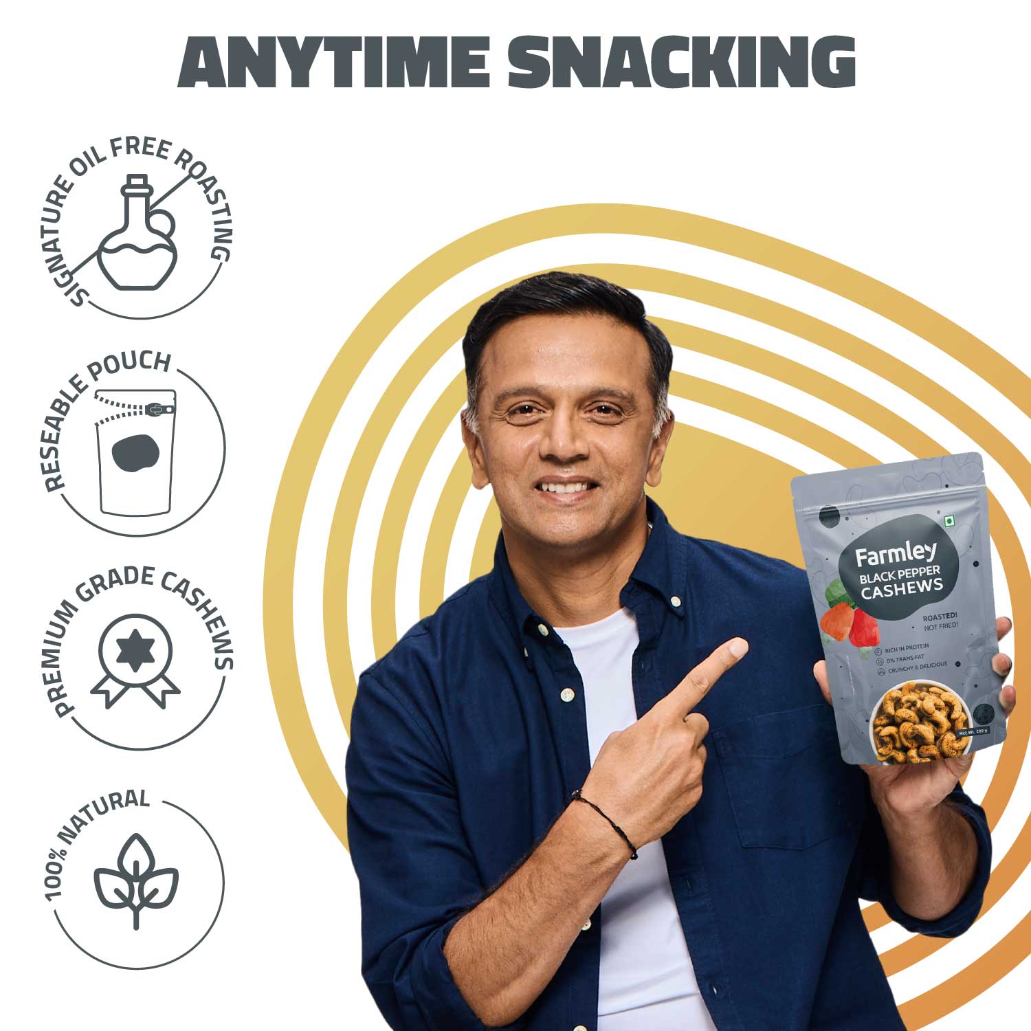 Black Pepper Cashews - Roasted (150g)