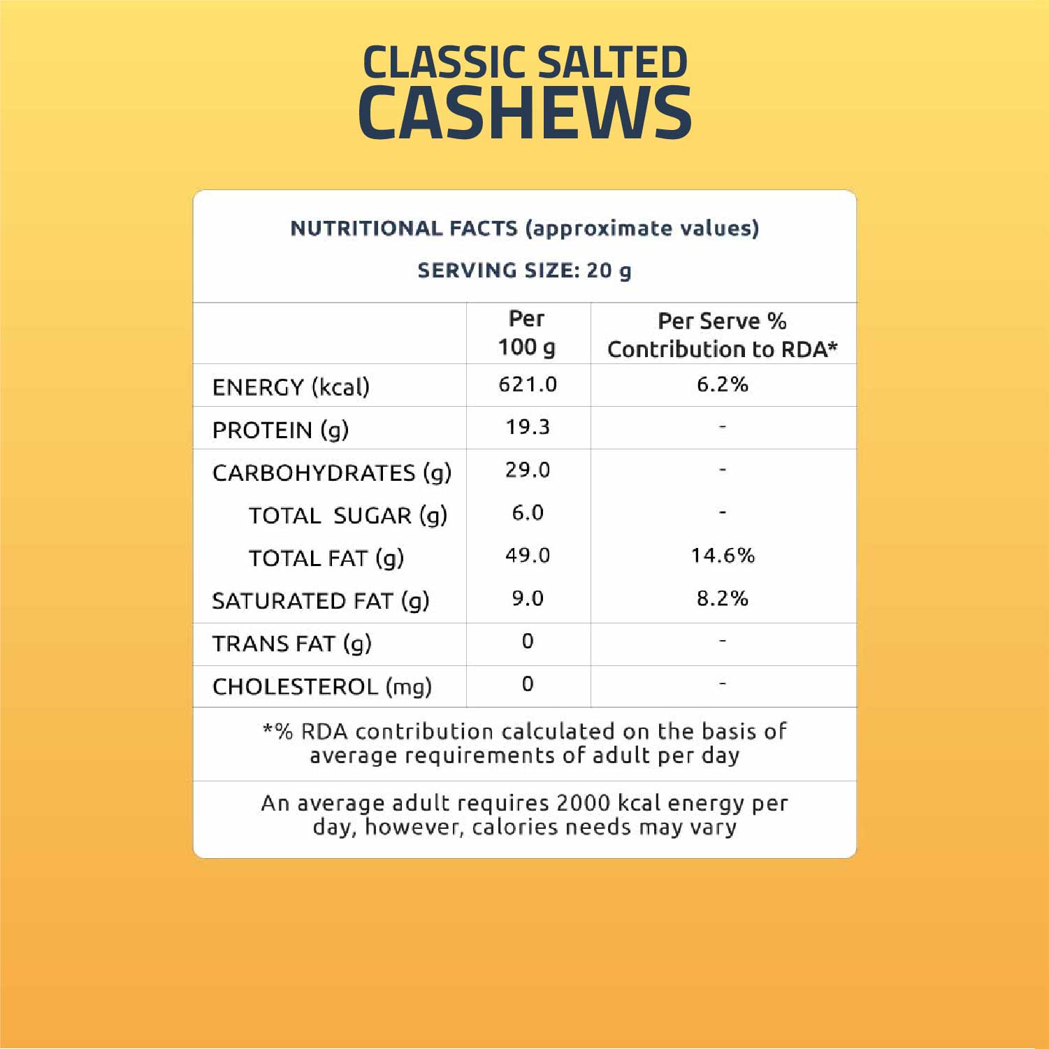 Roasted and Flavored Cashews 150 g