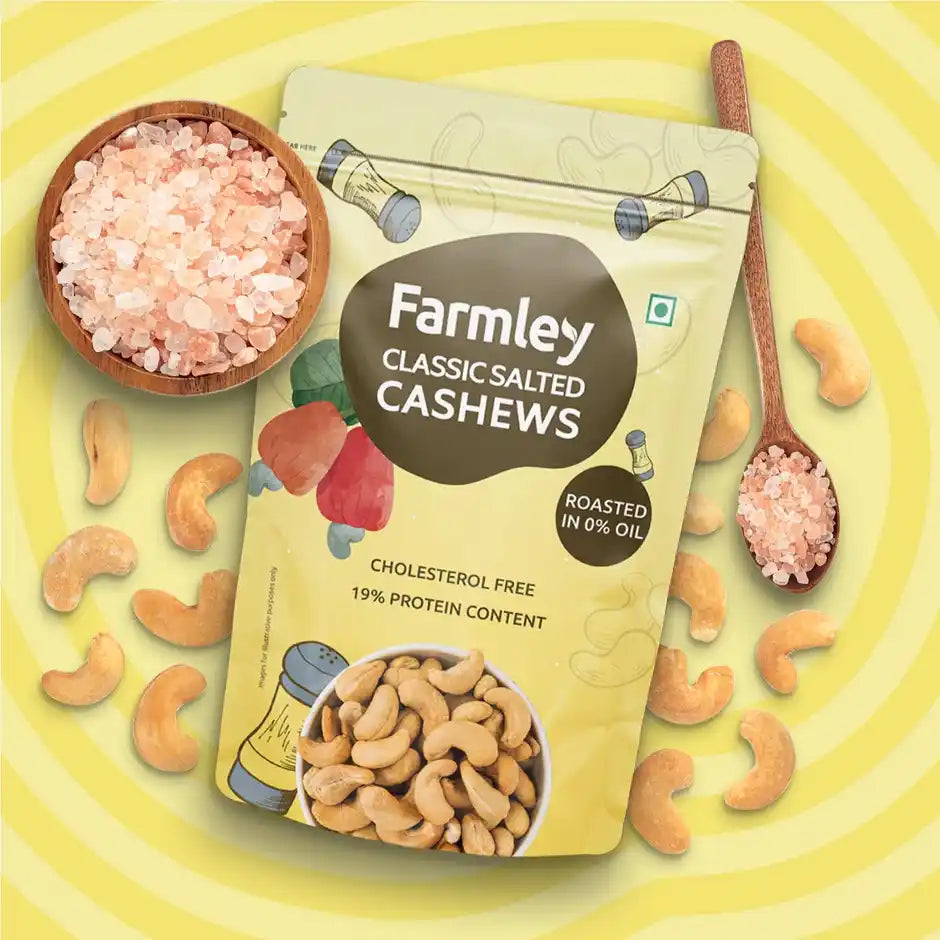 Roasted and Salted Cashew Farmley Standee Pouch 200gms
