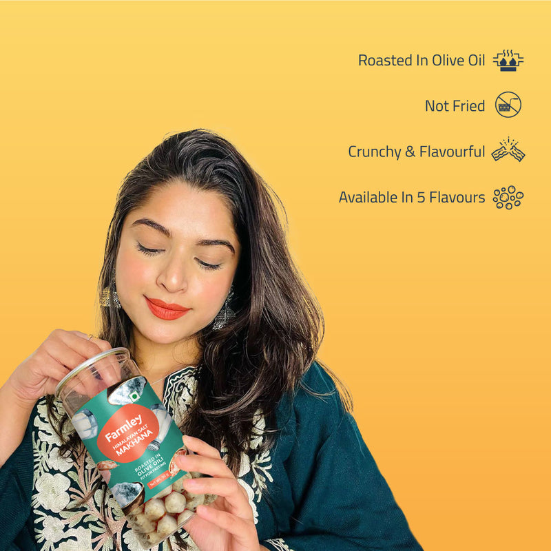 Himalayan Salt Makhana - Roasted In Olive Oil - Fit for Fasting (83 g each)