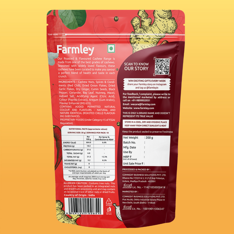 Roasted Cashews- Pack of 2 ( 200g each)