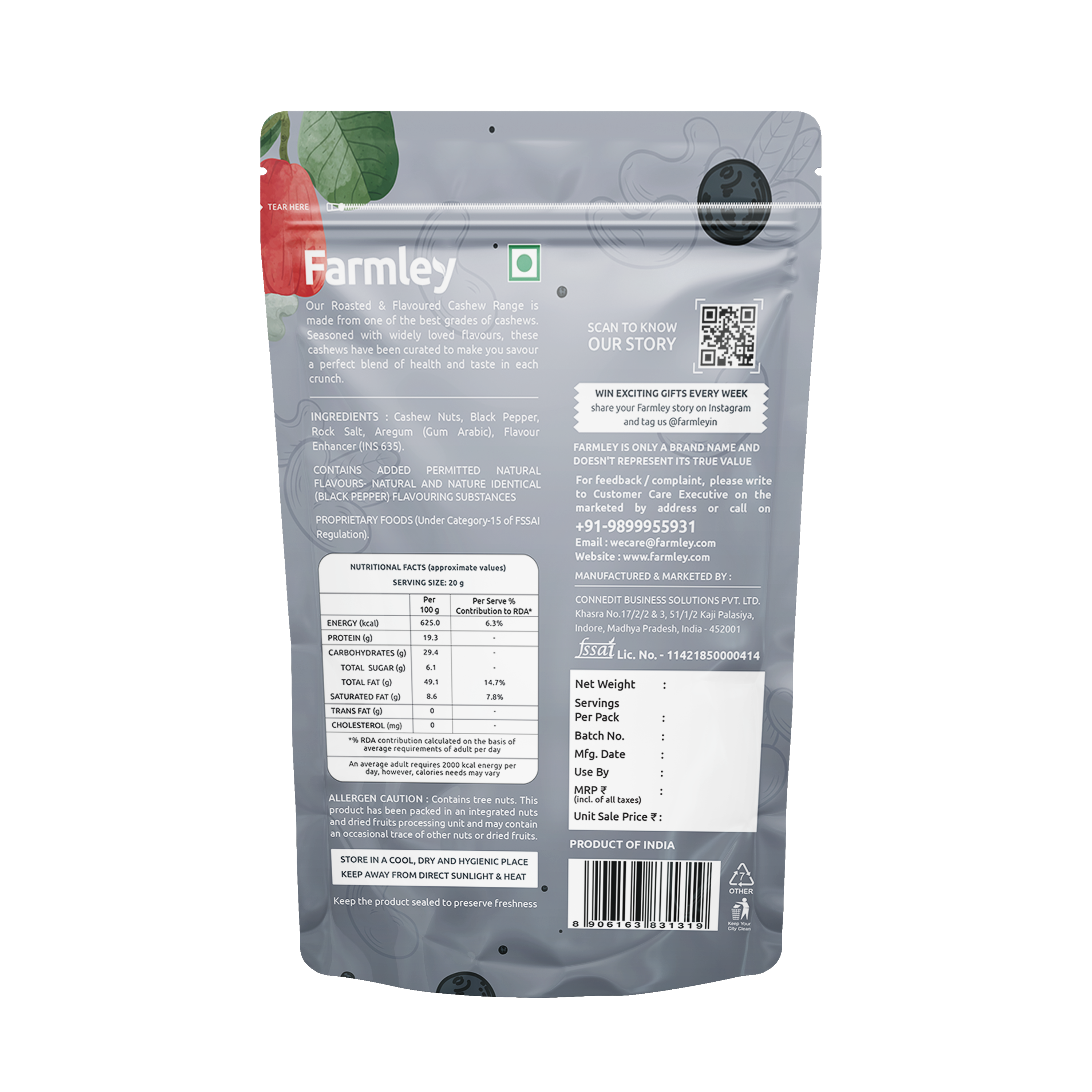 Roasted and Flavored Cashews 150 g