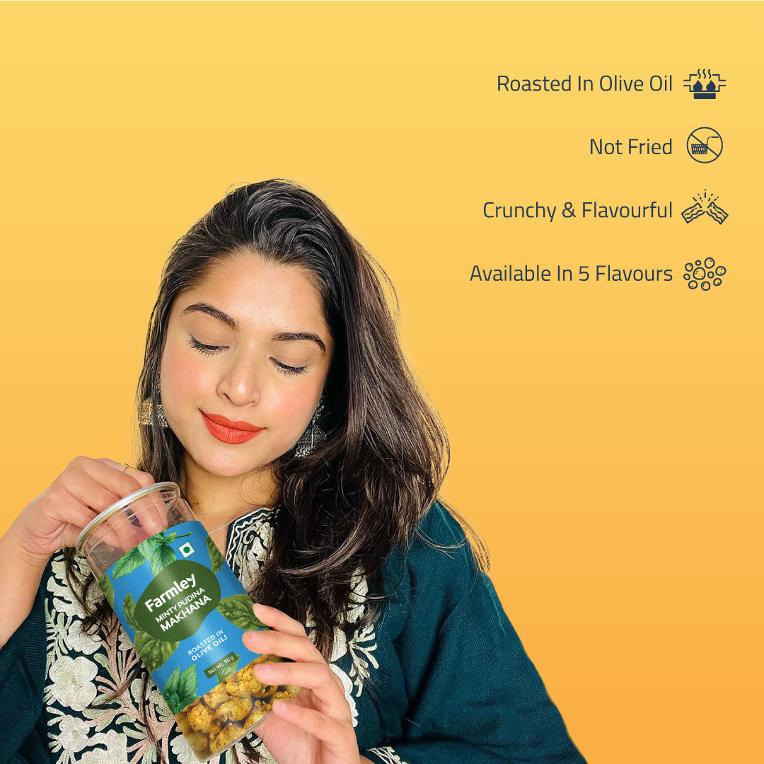 Minty Pudina Makhana - Roasted In Olive Oil (83 g each)