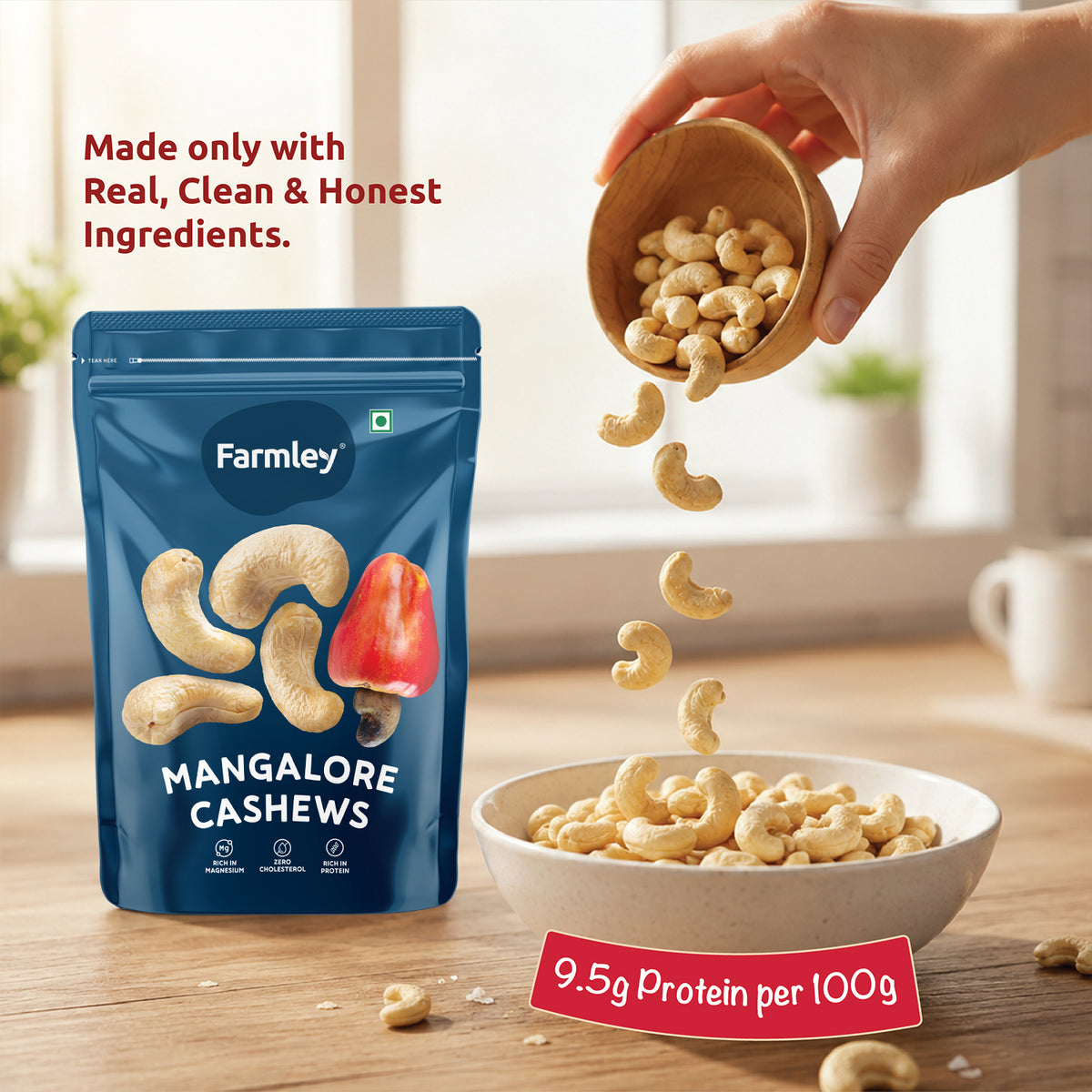 Premium W320 Cashew Farmley Vacuum Standee Pouch 700 g