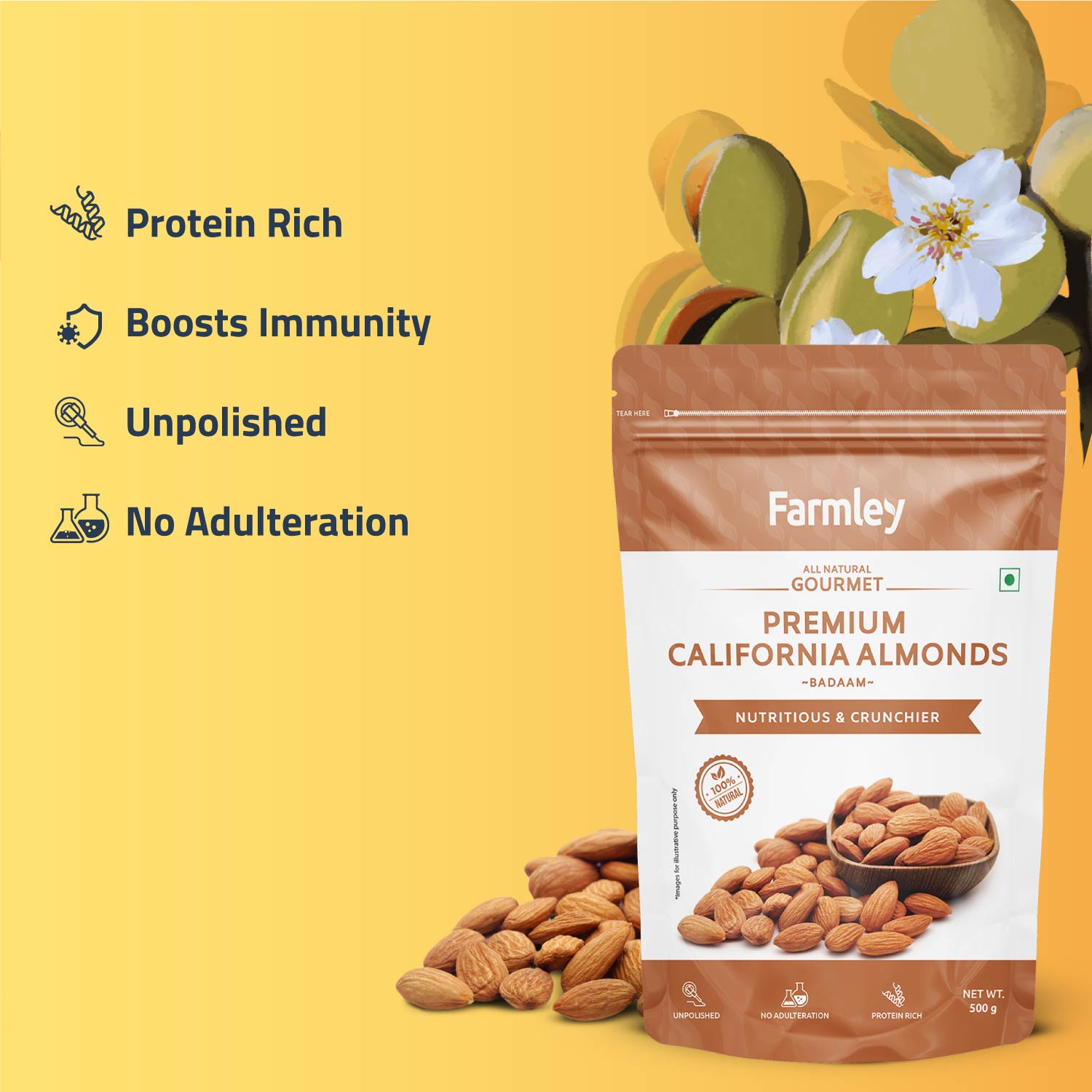 Premium California Almonds (Badaam)
