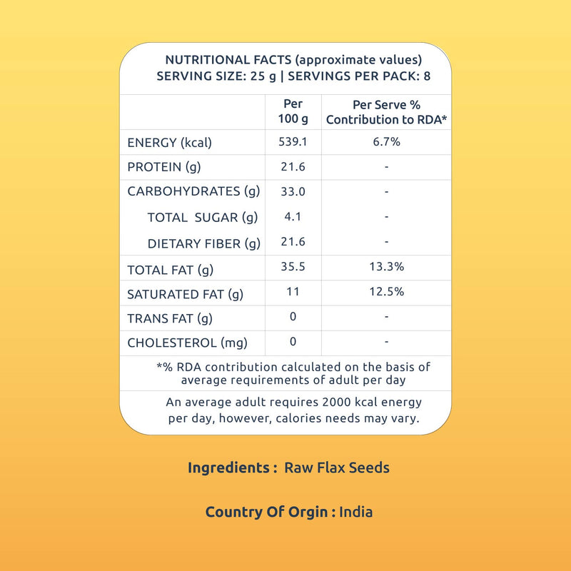 Premium Flax Seeds (Alsi) - 200 g