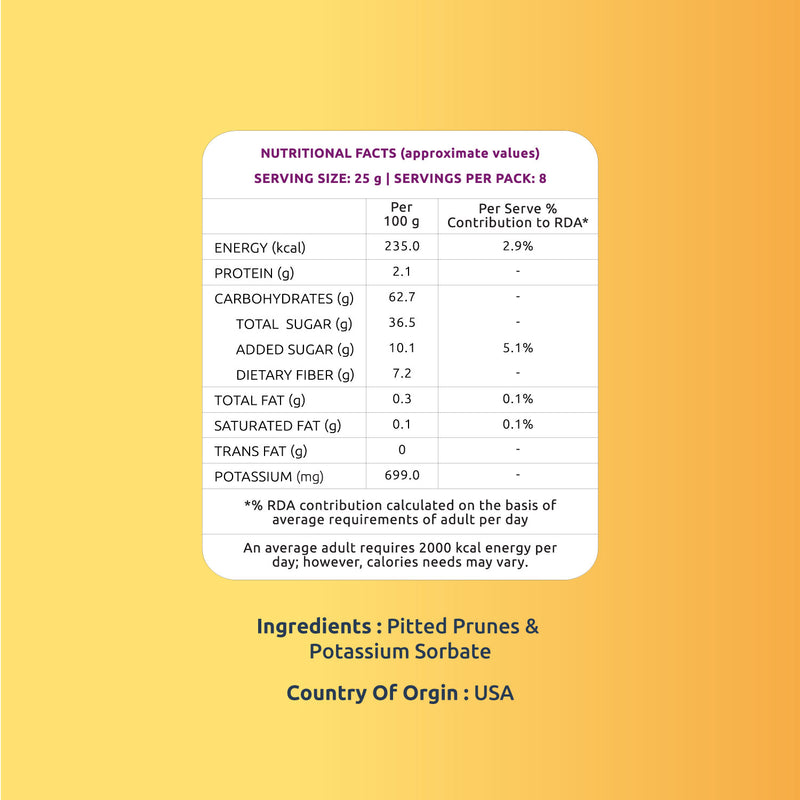 Dried Pitted Prunes 200 g