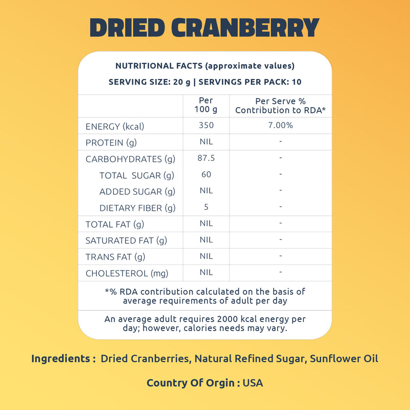 Dried Apricots (200 g) & Dried Cranberry (200 g)