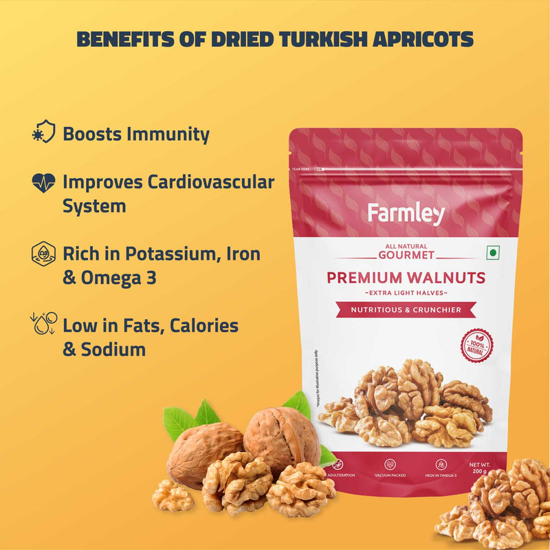 Premium Walnuts - Extra Light Halves (Akhrot) 200 g