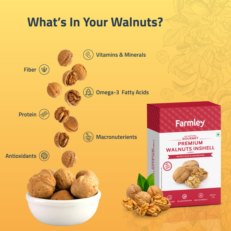 Walnuts Inshell - Akhrot (1 kg)